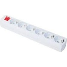 6 Lı Anahtarlı Topraklı Kablosuz Grup Priz