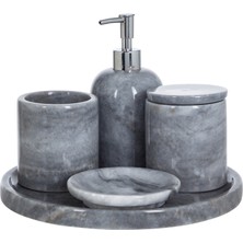 Marble Gri 5'li Banyo Seti