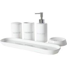Mudo Home PINTURA BEYAZ 5'Lİ KUTULU BANYO SETİ