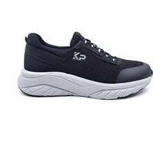 King Paolo K1267 Memory Foam Erkek Lastikli Siyah Yürüyüş Spor Ayakkabı