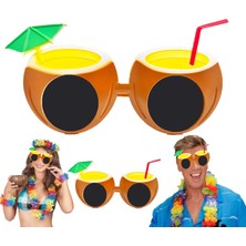 Hindistan Cevizi Tropikal Hawaii Yaza Merhaba Parti Gözlüğü