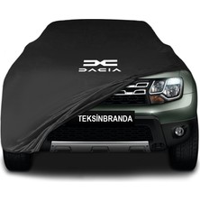 Dacia Duster (2010 - 2017) Siyah Kumaş Araba Branda Logolu Kumaş Araba Brandası Penye Oto Branda