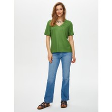 Faik Sönmez V Yaka Kısa Kol  T-Shirt S25TSH001