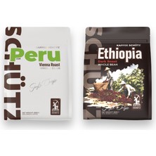 Kaffee Schütz Peru & Ethiophia Yöresel Kahve 250g x 2