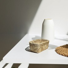 Çok Amaçlı El Yapımı Mini Hasır Sepet Organizer