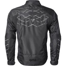 GMS Kasaı Black 4 Mevsimlik Su Geçirmez Korumalı Motosiklet Montu | Ce Sertifikalı, Rüzgar Geçirmez, Termal Astarlı