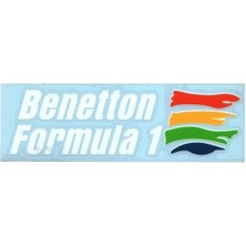 Formula 1 Sevenlere Özel Sticker Benetton Formula 1 Sticker - F1 Sticker 15X4.5 cm
