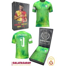 Galatasaray  Lisanslı Muslera Match Day Çocuk T-Shirt Metin Oktay Baskılı Hediyelik Ahşap Kutulu