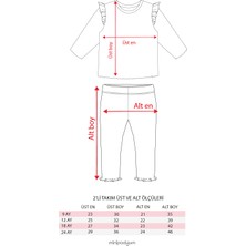 Minipodyum Kız Bebek  Bandanalı Taytlı 3 Parça Alt Üst Takım