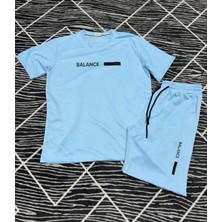 Düz Renk Tshirt & Şort Yan Cepli Kordon Ayarlamalı Ter Tutmayan Mevsimlik Takım