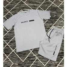 Düz Renk Tshirt & Şort Yan Cepli Kordon Ayarlamalı Ter Tutmayan Mevsimlik Takım
