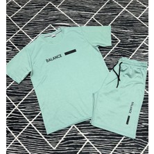 Düz Renk Tshirt & Şort Yan Cepli Kordon Ayarlamalı Ter Tutmayan Mevsimlik Takım