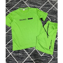 Düz Renk Tshirt & Şort Yan Cepli Kordon Ayarlamalı Ter Tutmayan Mevsimlik Takım