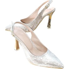 New Angel 892 Kadın Abiye Ayakkabı Altın