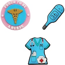 Crocs Terlik Süsü, Doktor, Hemşire, Terlik Süsü Aksesuarı (3ADET) Hem6