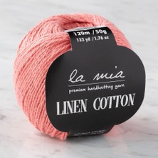 La Mia Linen Cotton Pembe El Örgü Ipi - L198 - 33874