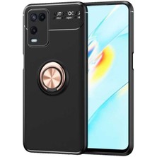 ZORE Oppo A54 4g Kılıf Zore Ravel Silikon Kapak-Siyah-Rose GOLD-8682314120616-OTNV54222