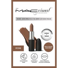 MAC MACximal Sleek Satin Lipstick İkonik Saten Bitişli Ruj-STONE 3.5GM