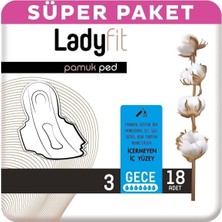 Ladyfit Pamuk Hijyenik Ped Gece 18'li