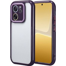 ZORE Xiaomi Mi 13T Kılıf Kamera Korumalı Renkli Kenar ve Çerçeve Tasarımlı Zore Vitamin Kapak-Derin Mor-8