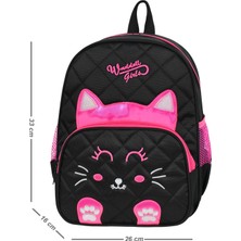 Niss Store Lisanslı Kapitone Kedi Anaokulu Kreş Okul Öncesi Çocuk Sırt Çantası