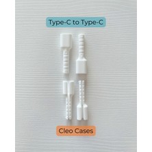 Cleo Cases Tarzını Yansıt 2 Çift Type-C To Type-C Uyumlu Şarj Kablo Ucu Koruyucu