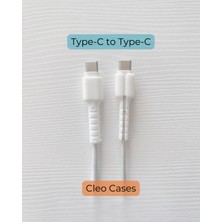 Cleo Cases Tarzını Yansıt 2 Çift Type-C To Type-C Uyumlu Şarj Kablo Ucu Koruyucu