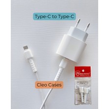 Cleo Cases Tarzını Yansıt 3 Çift Type-C To Type-C Şarj Kablo Ucu Koruyucu