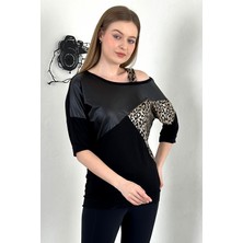 Asil Omzu Askılı Parça Detaylı Rahat Kumaş T-Shirt
