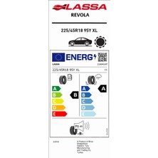 Lassa 225/45 R18 95Y Xl Revola Oto Yaz Lastiği (Üretim Yılı:2025)