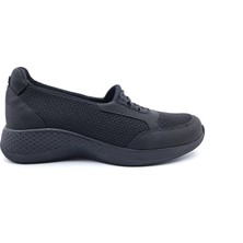 King Paolo K6600 Krakers Anatomik Taban Bağcıksız Kadın Siyah Tekstil Günlük Ayakkabı
