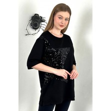 Asil Yıldız Desenli Bisiklet Yaka T-Shirt