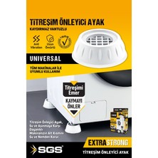 Sgs Çamaşır Makinesi Titreşim ve Ses Önleyici Kaydırmaz Ayak 4 Lü Set Beyaz Renk