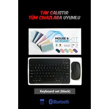Kablosuz Bluetooth Klavye ve Mause Seti Tüm Cihazlara Uyumlu Akıllı Taşınabilir Şarj Edilebilir