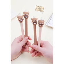 Nasadan Coffee Bear 0,7 mm Uçlu Metal Gövdeli Versatil Kalem 1 Adet Renkli Tasarım ile Eğlenceli Yazım