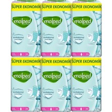Molped Extra Hijyen Uzun Hijyenik Ped 20'li 6 Paket 120 Adet