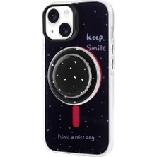 ZORE Apple iPhone 13 Kılıf Magsafe Şarj Özellikli Tak-Çıkar Pop Soketli Zore Tiktok KAPAK-SIYAH-868043676