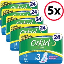 Orkid Maxi 4'lü Gece Ped 24 Adet x 5 Adet