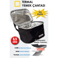 Deftion 6,5 lt Premium Yemek Taşıma Çantası Termoslu Sıcak Soğuk Termal Kamp Mama Beslenme Çanta
