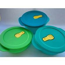 Tupperware Mikrodalga Isıtma ve Saklama Kapları 3 Lü Set