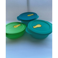 Tupperware Mikrodalga Isıtma ve Saklama Kapları 3 Lü Set