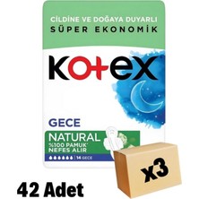 Kotex 14'lü Gece Hijyenik Ped 14 X3 42 Adet