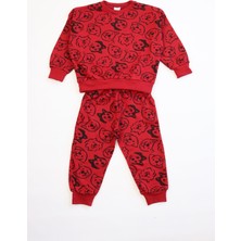 Kız-Erkek (Unisex) Çocuk Interlok Kumaş Orta Kalınlıkta Nakışlı-Baskılı Örme Basic Eşofman Takımı