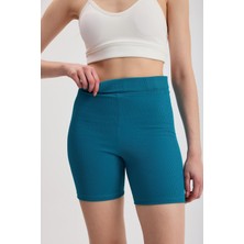 2190 Fitilli Kısa Tayt Indigo