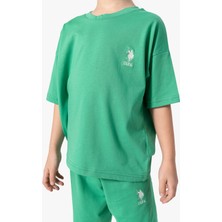 U.S. Polo Assn.  Erkek Çocuk Yeşil Bermuda Takım
