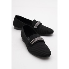 Ccway Kadın Tokalı Triko Ayakkabı SİYAH