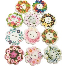 200PCS Boyama 2 Delik Ahşap Düğmesi Vintage Ahşap Düğmeler Dikiş Zanaat (Yurt Dışından)