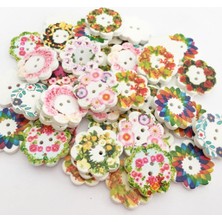 200PCS Boyama 2 Delik Ahşap Düğmesi Vintage Ahşap Düğmeler Dikiş Zanaat (Yurt Dışından)