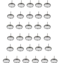 3X25 Adet Kristal Kanepe Başlık Düğmeleri Döşeme Dekorasyonu Gümüş 20MM 3 Adet (Yurt Dışından)