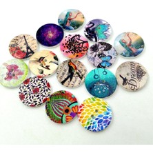 8X100PCS Ahşap 2 Delik Boyalı Dikiş Düğmeleri Zanaat Diy Scrapbooking 8 Adet (Yurt Dışından)